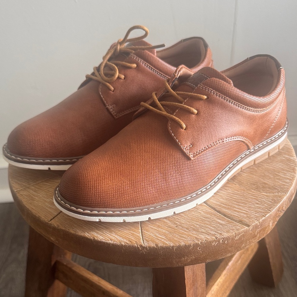 Classic Cognac Kids Dress Shoes